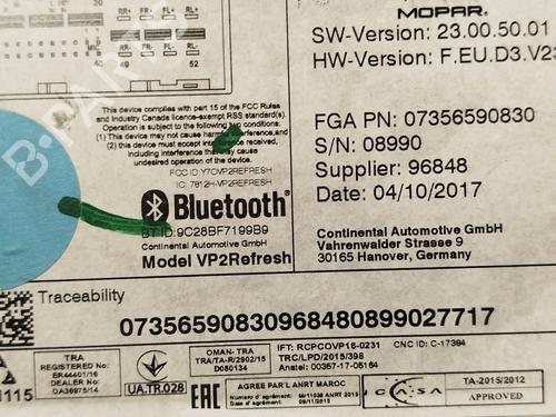 Radio FIAT DOBLO Cargo (263_) 1.6 D Multijet (263WXD1B, 263WXR1B, 263WXX1B, 263ZXD1B,... | BP36218764E6 - Image 8