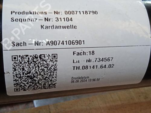 Driveshaft MERCEDES-BENZ SPRINTER 4-t Van (B907, B910) 419 CDI RWD (907.643, 907.645, 907.647) | BP26209517M37  - Image 10