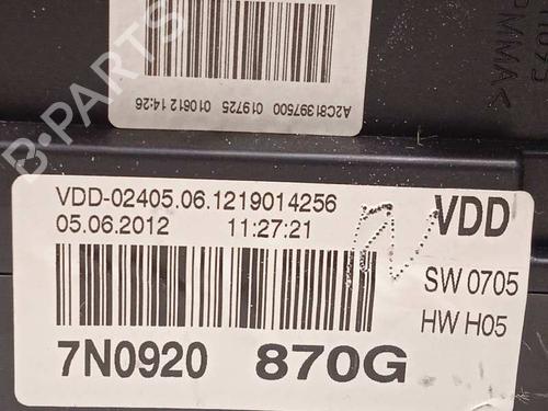 Instrument cluster VW SHARAN VAN (7N1, 7N2) 2.0 TDI | BP26208037C47 