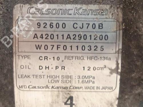 AC compressor NISSAN NOTE (E11, NE11) | BP10747550M34