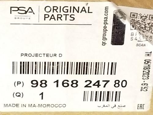 Right headlight CITROËN BERLINGO Box Body/MPV (K9) e-Berlingo | BP29309318C29 