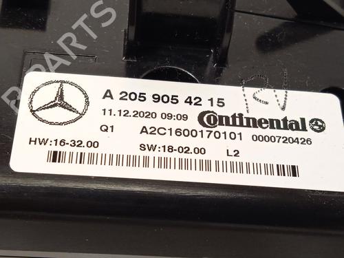 Climate control MERCEDES-BENZ C-CLASS (W205) C 220 d (205.014) | BP29022535I5 