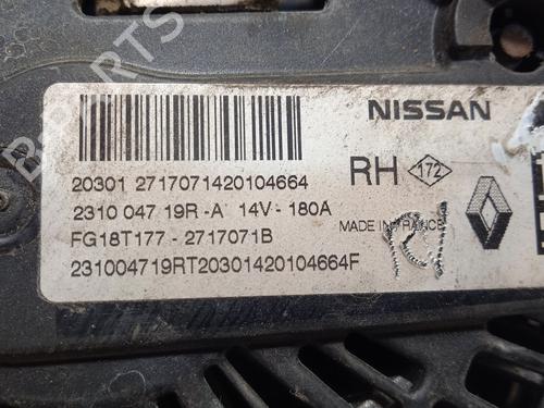 Alternator NISSAN QASHQAI II (J11, J11_) 1.5 dCi | BP29476977M7