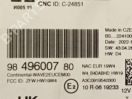 Electronic module DS DS 7 Crossback (J4_, JR_, JC_) E-TENSE 225 (J4DGZU, J45GQU) | BP38950607M83 - Image 6