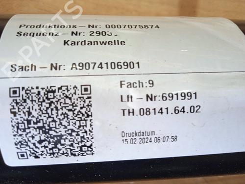 Driveshaft MERCEDES-BENZ SPRINTER 4-t Van (B907, B910) 419 CDI RWD (907.643, 907.645, 907.647) | BP26208206M37  - Image 9