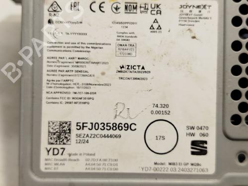 Multifunctionele display SEAT ARONA (KJ7, KJP) 1.0 TSI | BP29908179C48