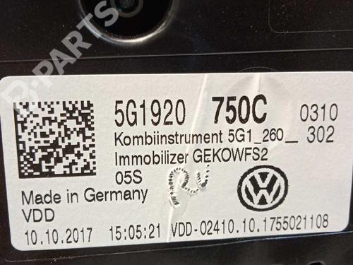 Instrument cluster VW GOLF VII (5G1, BQ1, BE1, BE2)  | BP8901572C47 