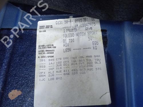 Right front door SEAT TOLEDO II (1M2) 1.9 TDI | BP27279004C3 