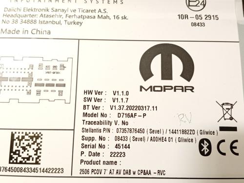 Radio OPEL MOVANO C Van (U9) 2.2 D | BP26209071E6  - Image 11