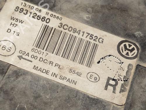 Right headlight VW PASSAT B6 (3C2) 2.0 TDI 16V | BP28139543C29 