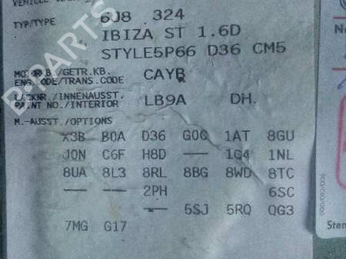 Glove box SEAT IBIZA IV ST (6J8, 6P8) 1.6 TDI | BP4600958C95 