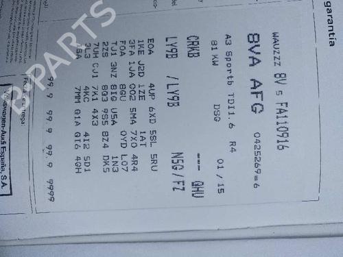 Front left window mechanism AUDI A3 Sportback (8VA, 8VF) 1.6 TDI | BP4678269C22 