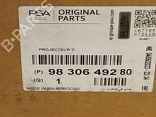 Right headlight CITROËN C4 III (BA_, BB_, BC_)  | BP29501599C29 