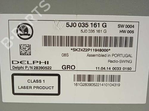 Radio SKODA FABIA II (542) 1.6 TDI | BP6998772E6 