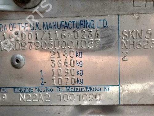 Driver airbag HONDA CR-V II (RD_) 2.2 CTDi (RD9) | BP1114665C9 