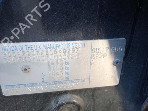 Sunroof engine HONDA CIVIC VIII Hatchback (FN, FK) 2.2 CTDi (FK3) | BP8203311M60 