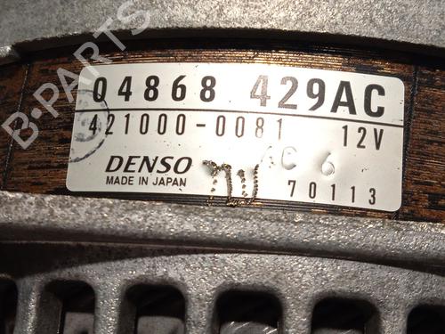 Alternator CHRYSLER VOYAGER IV (RG, RS) 2.5 CRD | BP20224233M7 