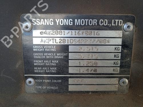 Tailgate SSANGYONG KORANDO (KJ) 2.9 TD | BP27626792C6 