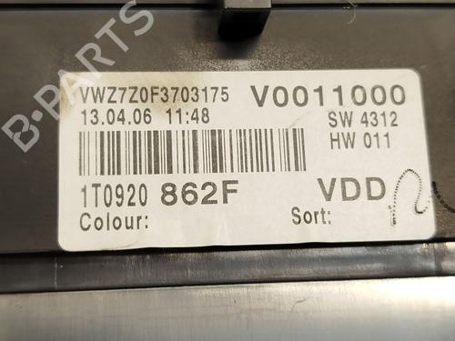 Instrument cluster VW TOURAN (1T1, 1T2)  | BP21082341C47 