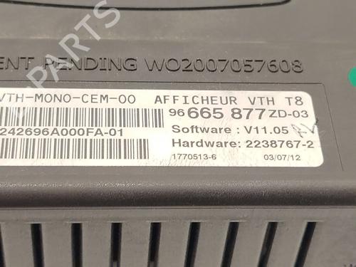 Display monitor PEUGEOT 5008 (0U_, 0E_) 1.6 HDi | BP22759456C48 