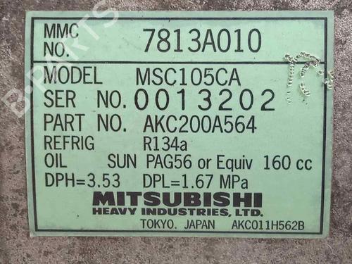 AC compressor MITSUBISHI GRANDIS (NA_W) 2.0 DI-D (NA8W) | BP17709785M34 