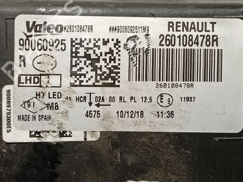 Right headlight RENAULT MEGANE IV Grandtour (K9A/M/N_) 1.5 Blue dCi 115 (K9A6) | BP32316843C29 