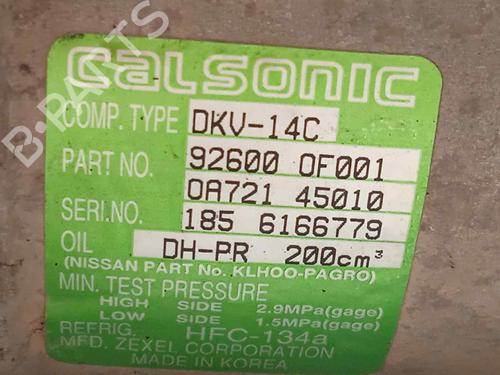 AC compressor NISSAN TERRANO II (R20)  | BP16914698M34 
