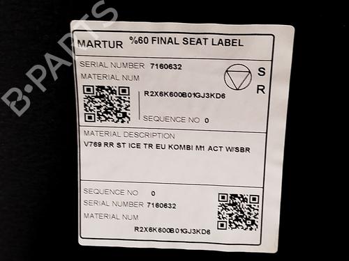 Seats set FORD TOURNEO CUSTOM V362 Bus (F3) 1.0 EcoBoost PHEV | BP30617692C78 