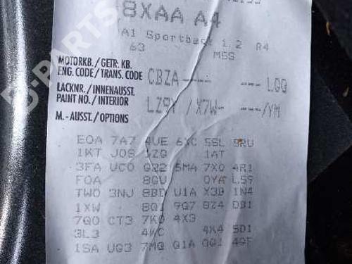 Rear right belt tensioner AUDI A1 Sportback (8XA, 8XF) 1.2 TFSI | BP6895738C90  - Image 30