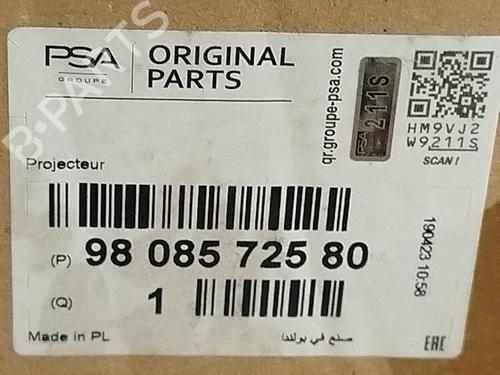 Right headlight PEUGEOT EXPERT Bus (V_)  | BP29281308C29 