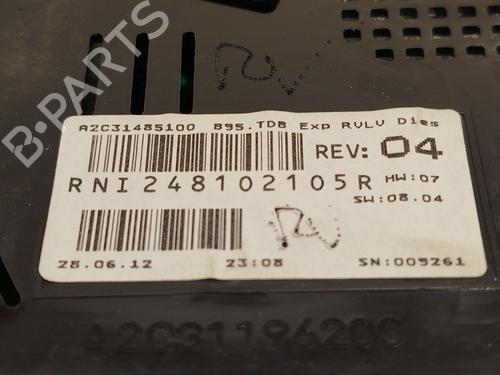 Instrument cluster RENAULT MEGANE III Hatchback (BZ0/1_, B3_) 1.6 16V (BZ1B, BZ1H) | BP25715412C47 