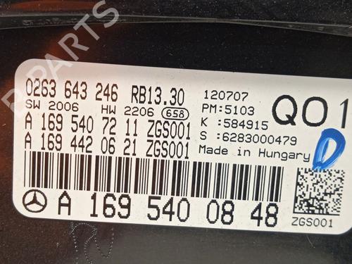 Instrument cluster MERCEDES-BENZ A-CLASS (W169) A 180 CDI (169.007, 169.307) | BP22799568C47 