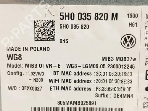 Electronic module VW GOLF VIII Variant (CG5, DB5) 1.0 TSI | BP34378741M83 - Image 6