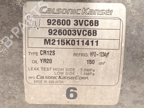 AC Kompressor NISSAN PULSAR Hatchback (C13) 1.5 dCi | BP29807144M34 