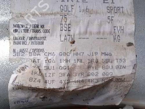 Right front door VW GOLF V (1K1) 1.6 | BP14516636C3 