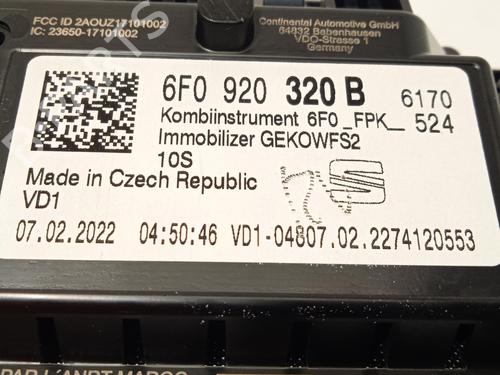 Instrument cluster SEAT ARONA (KJ7, KJP) 1.0 TSI | BP26017393C47