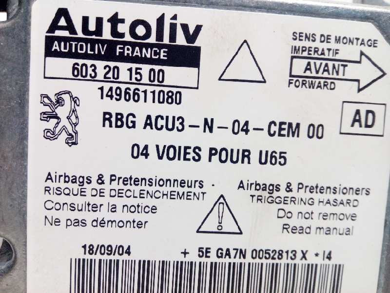 ECU airbags PEUGEOT EXPERT (224_) 1496611080 603201500 BParts