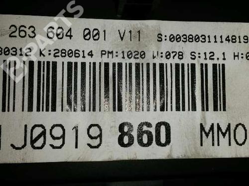 Instrument cluster VW GOLF IV (1J1) 1.4 16V | BP1545974C47 