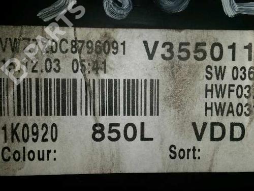 Instrument cluster VW GOLF V (1K1) 1.9 TDI | BP1527590C47