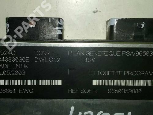 Engine control unit (ECU) PEUGEOT 206 Hatchback (2A/C) 1.9 D | BP1319961M57 