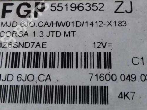 Engine control unit (ECU) OPEL CORSA C (X01) 1.3 CDTI (F08, F68) | BP1320125M57 