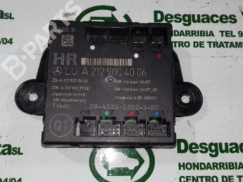 Used Comfort control module MERCEDES-BENZ E-CLASS (W212) E 220 CDI / BlueTEC (212.001, 212.002) (170 hp) 1890121