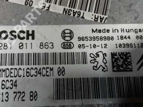 Engine control unit (ECU) PEUGEOT 307 (3A/C)  | BP1953239M57 