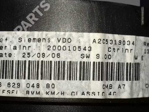 Instrument cluster PEUGEOT 207 (WA_, WC_) 1.6 HDi | BP1463080C47 