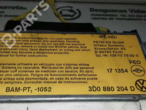 Passenger airbag VW PHAETON (3D1, 3D2, 3D3, 3D4, 3D6, 3D7, 3D8, 3D9) 3.0 V6 TDI 4motion | BP1986169C10 