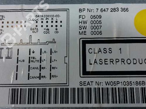 Radio SEAT ALTEA (5P1) 1.9 TDI | BP1510710E6 