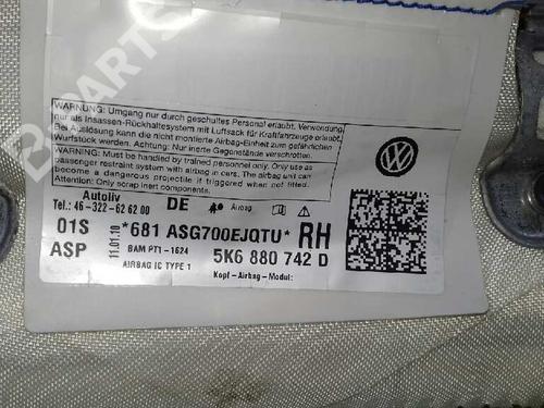 Right curtain airbag VW GOLF VI (5K1) 1.6 TDI | BP1998957C12 