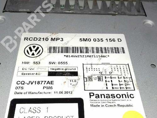 Radio VW POLO V (6R1, 6C1) 1.2 TSI | BP1937175E6 