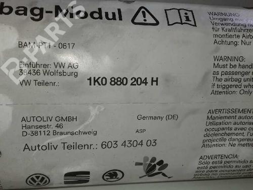 Passenger airbag VW GOLF V (1K1) 2.0 TDI 16V 4motion | BP2827886C10 