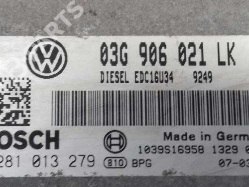 Used Engine control unit (ECU) SEAT LEON (1P1) 1.9 TDI (105 hp) 3143360